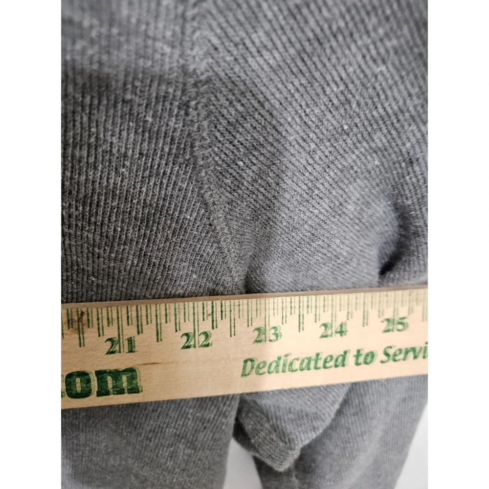 Old Navy Mens XXL Heather Gray Quarter Zip Sweater Lion Crest Mock Neck Pullover